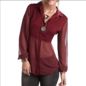 Free people burgundy blouse